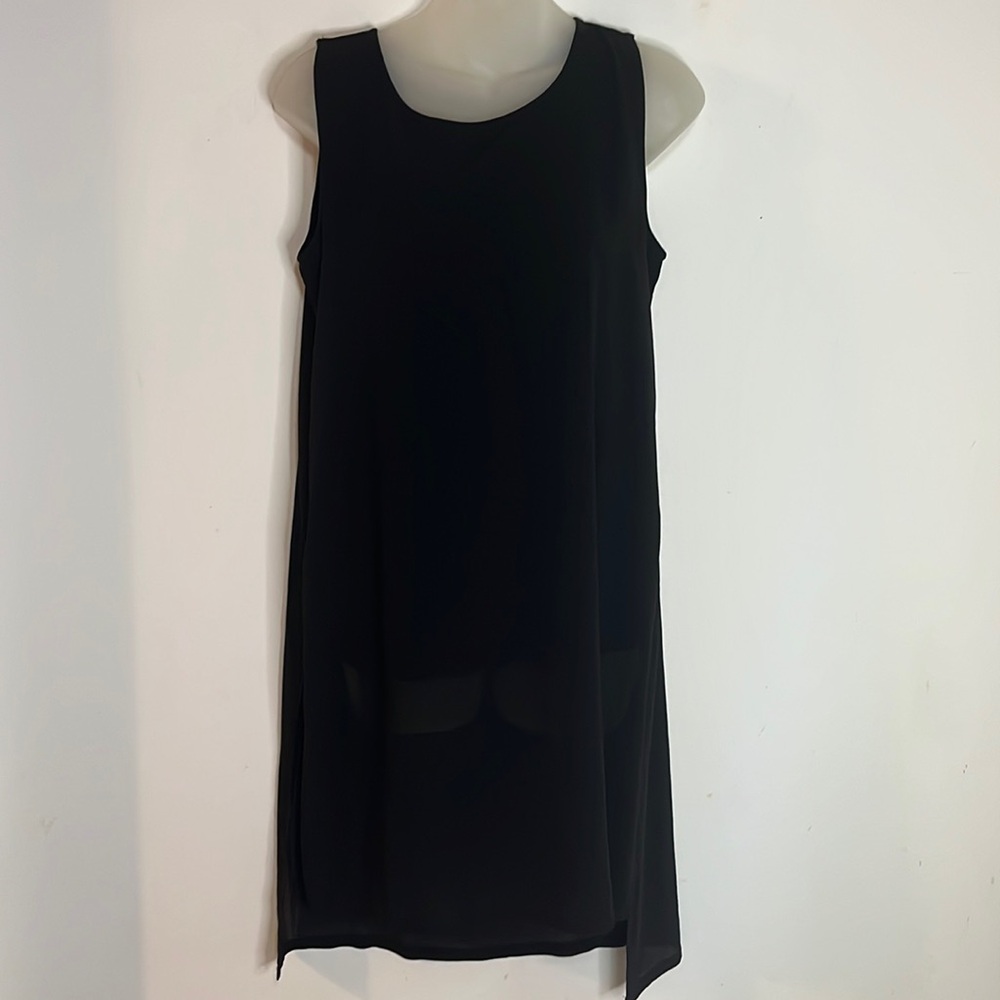 I Jeans by Buffalo Black Sleeveless Hi-Low Hem Tank Tunic Versatile Layering